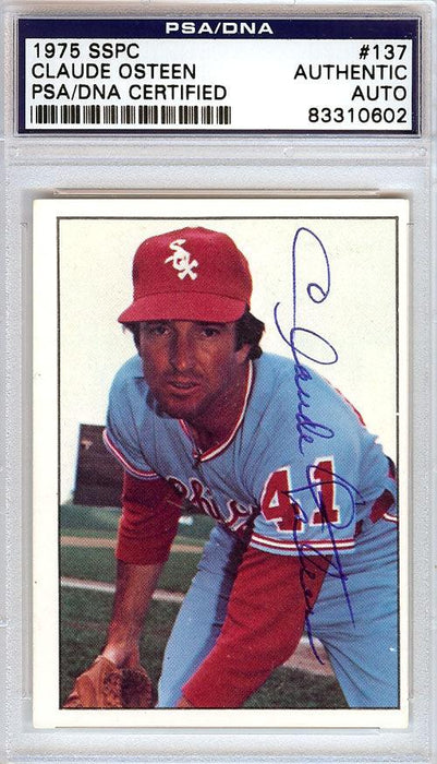 Claude Osteen Autographed 1975 SSPC Card #137 Chicago White Sox PSA/DNA #83310602 - RSA