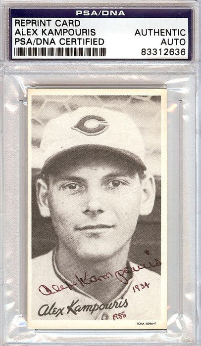 Alex Kampouris Autographed TCMA Reprint Card Cincinnati Reds PSA/DNA #83312636 - RSA