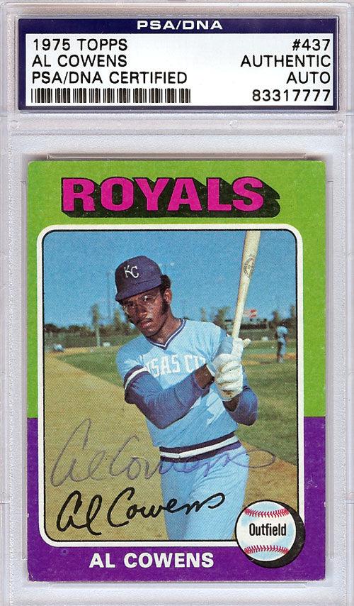 Al Cowens Autographed 1975 Topps Rookie Card #437 Kansas City Royals PSA/DNA #83317777 - RSA