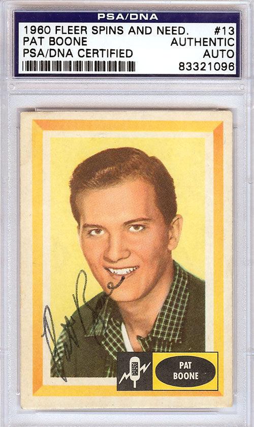 Pat Boone Autographed 1960 Fleer Spins & Needles Card #13 PSA/DNA #83321096 - RSA