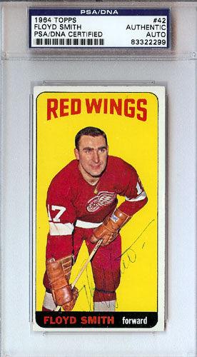 Floyd Smith Autographed 1964 Topps Card #42 Detroit Red Wings PSA/DNA #83322299 - RSA