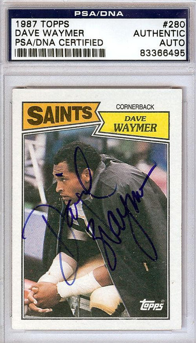 Dave Waymer Autographed 1987 Topps Card #280 New Orleans Saints PSA/DNA #83366495 - RSA