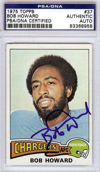 Bob Howard Autographed 1975 Topps Card #37 San Diego Chargers PSA/DNA #83368958 - RSA