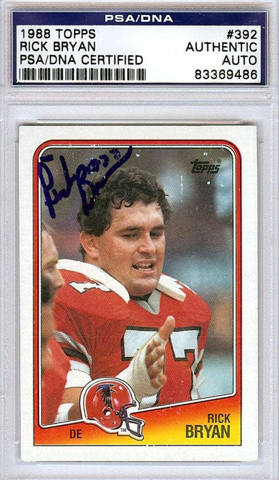 Rick Bryan Autographed 1988 Topps Card #392 Atlanta Falcons PSA/DNA #83369486 - RSA