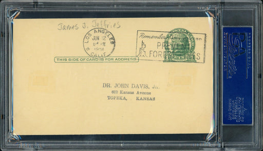 James J. Jeffries Autographed Postcard PSA/DNA #83408382 - RSA