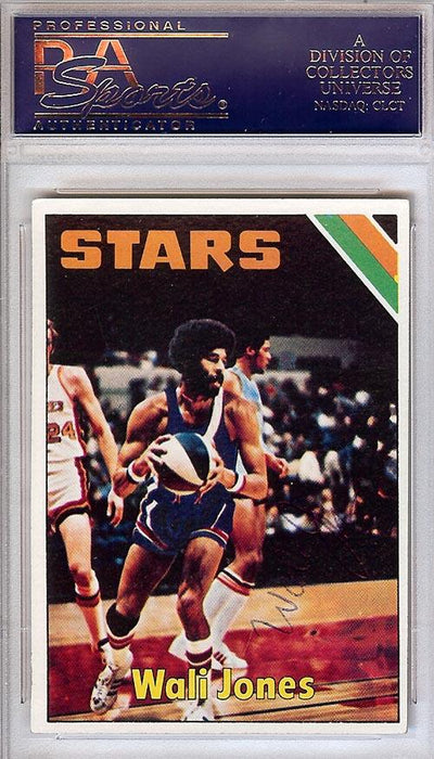 Wali Jones Autographed 1975 Topps Card #319 Utah Stars PSA/DNA #83448067 - RSA