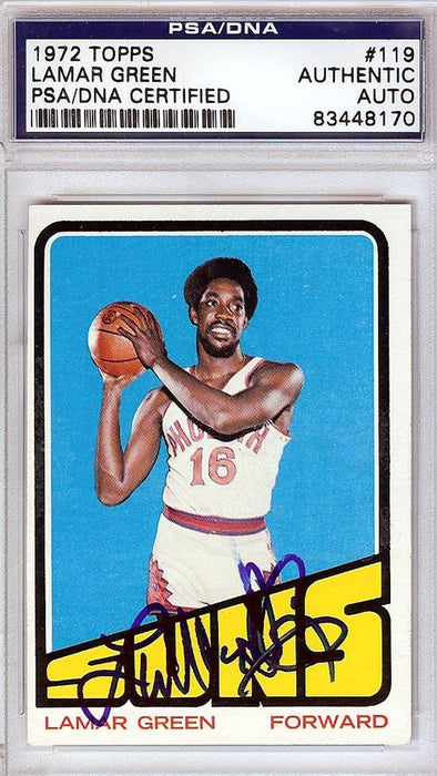 Lamar Green Autographed 1972 Topps Card #119 Phoenix Suns PSA/DNA #83448170 - RSA