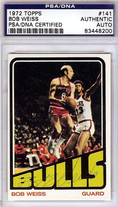 Bob Weiss Autographed 1972 Topps Card #141 Chicago Bulls PSA/DNA #83448200 - RSA