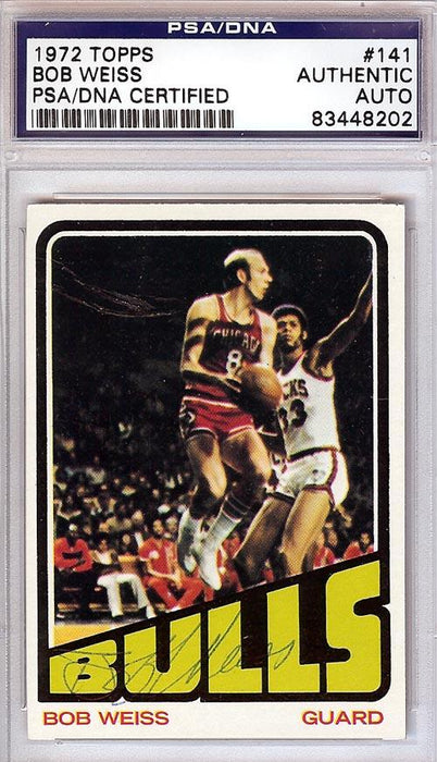 Bob Weiss Autographed 1972 Topps Card #141 Chicago Bulls PSA/DNA #83448202 - RSA