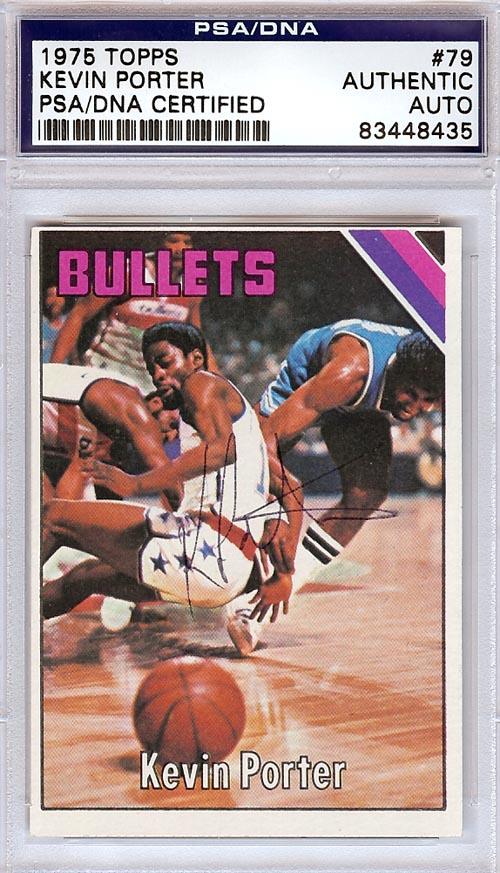 Kevin Porter Autographed 1975 Topps Card #79 Washington Bullets PSA/DNA #83448435 - RSA