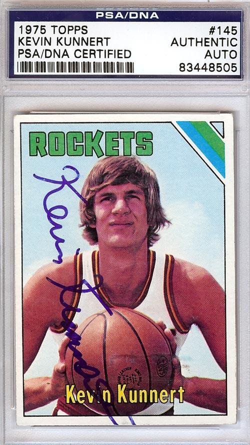 Kevin Kunnert Autographed 1975 Topps Card #145 Houston Rockets PSA/DNA #83448505 - RSA