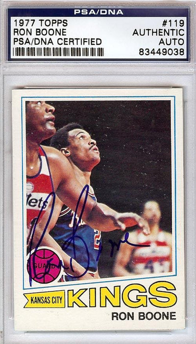 Ron Boone Autographed 1977 Topps Card #119 Kansas City Kings PSA/DNA #83449038 - RSA
