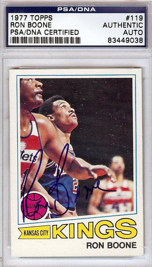 Ron Boone Autographed 1977 Topps Card #119 Kansas City Kings PSA/DNA #83449038 - RSA