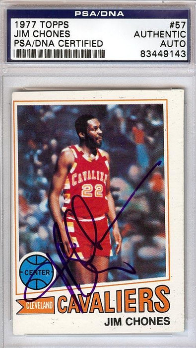 Jim Chones Autographed 1977 Topps Card #57 Cleveland Cavaliers PSA/DNA #83449143 - RSA