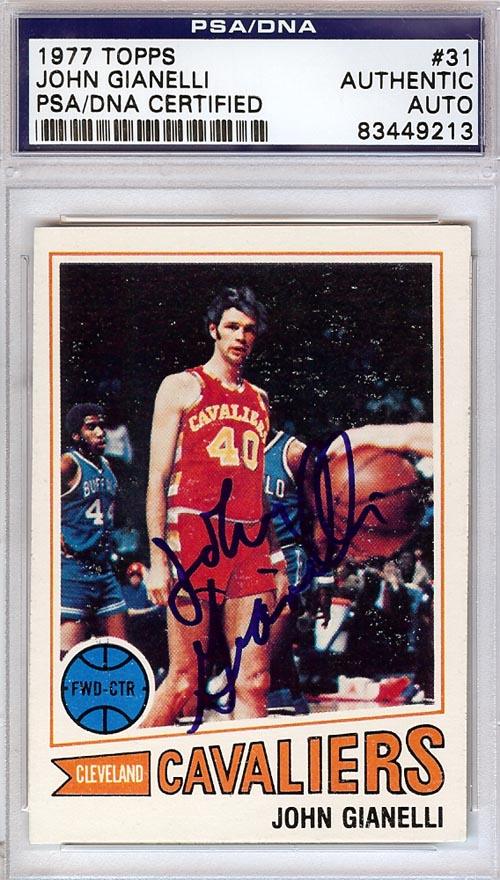 John Gianelli Autographed 1977 Topps Card #31 Cleveland Cavaliers PSA/DNA #83449213 - RSA