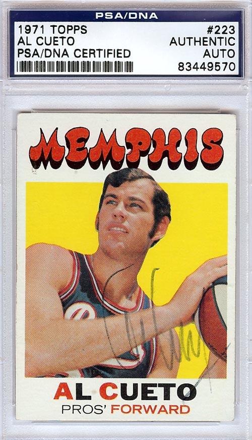 Al Cueto Autographed 1971 Topps Card #223 Memphis Pros PSA/DNA #83449570 - RSA