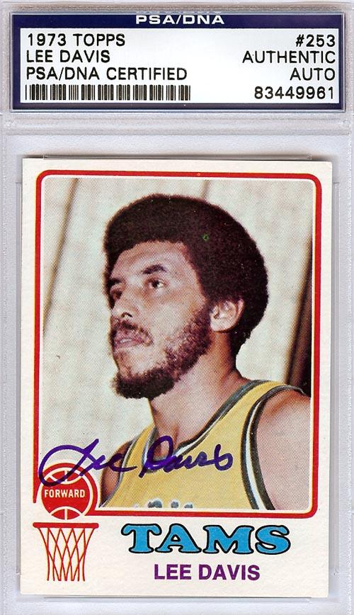 Lee Davis Autographed 1973 Topps Card #253 Memphis Tams PSA/DNA #83449961 - RSA