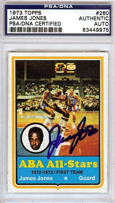 James Jones Autographed 1973 Topps Card #260 Utah Stars PSA/DNA #83449975 - RSA
