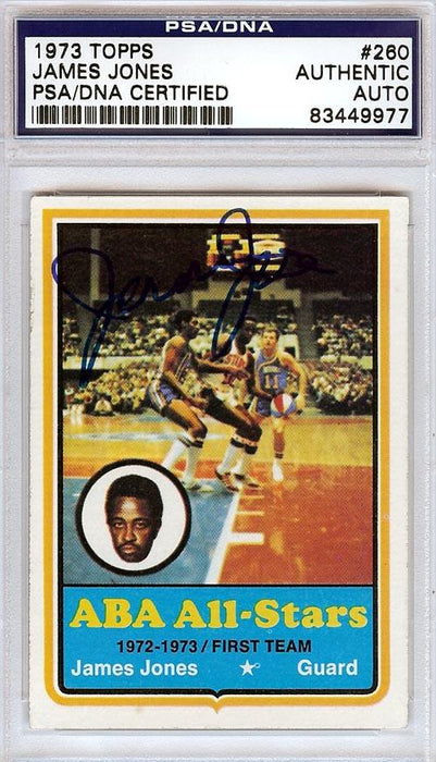 James Jones Autographed 1973 Topps Card #260 Utah Stars PSA/DNA #83449977 - RSA