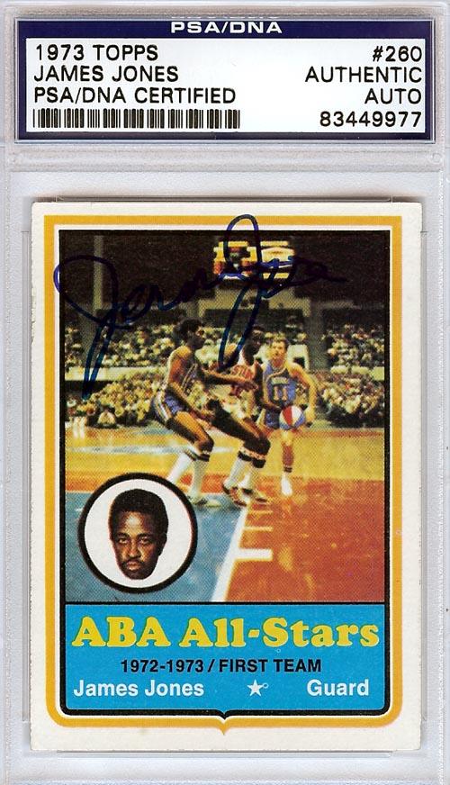 James Jones Autographed 1973 Topps Card #260 Utah Stars PSA/DNA #83449977 - RSA