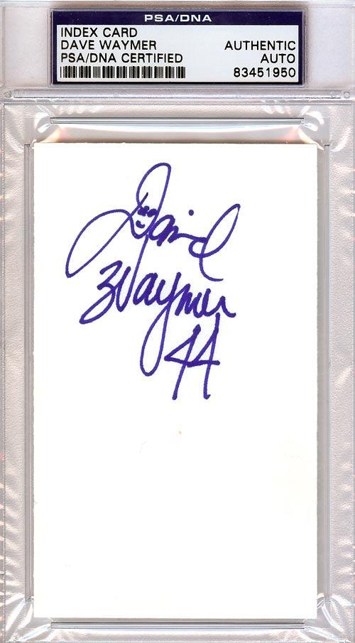 Dave Waymer Autographed 3x5 Index Card New Orleans Saints PSA/DNA #83451950 - RSA