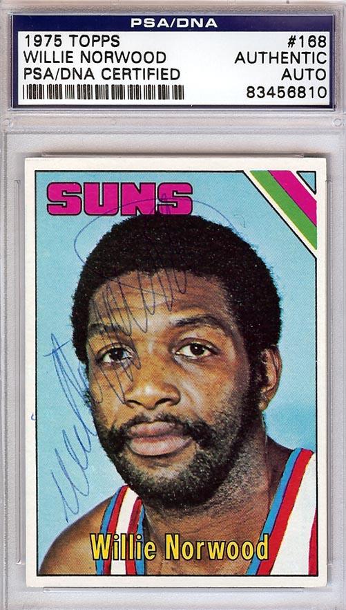 Willie Norwood Autographed 1975 Topps Card #168 Phoenix Suns PSA/DNA #83456810 - RSA