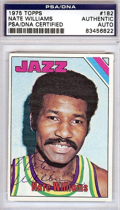 Nate Williams Autographed 1975 Topps Card #182 New Orleans Jazz PSA/DNA #83456822 - RSA