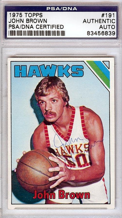 John Brown Autographed 1975 Topps Card #191 Atlanta Hawks PSA/DNA #83456839 - RSA
