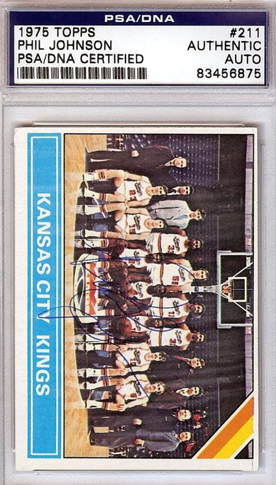 Phil Johnson Autographed 1975 Topps Card #211 Kansas City Kings PSA/DNA #83456875 - RSA