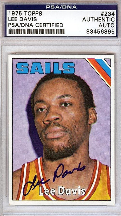 Lee Davis Autographed 1975 Topps Card #234 San Diego Sails PSA/DNA #83456895 - RSA