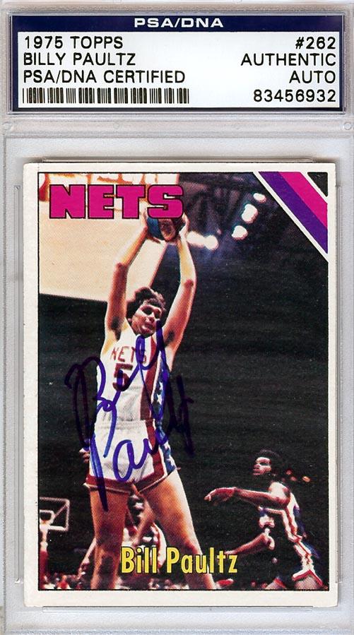 Billy Paultz Autographed 1975 Topps Card #262 New York Nets PSA/DNA #83456932 - RSA