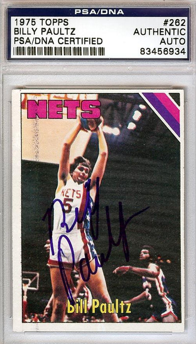 Billy Paultz Autographed 1975 Topps Card #262 New York Nets PSA/DNA #83456934 - RSA