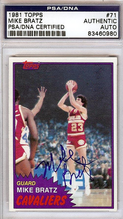 Mike Bratz Autographed 1981 Topps Card #71 Cleveland Cavaliers PSA/DNA #83460980 - RSA