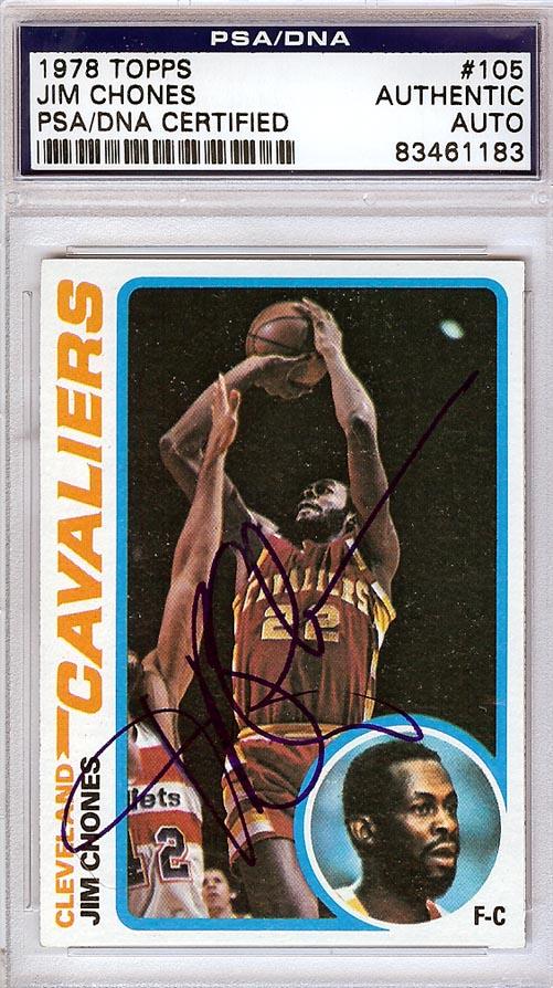 Jim Chones Autographed 1978 Topps Card #105 Cleveland Cavaliers PSA/DNA #83461183 - RSA