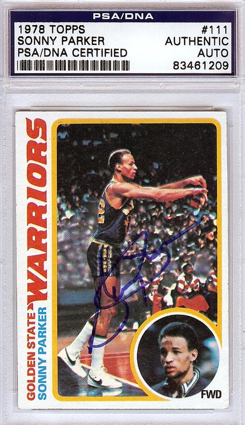Sonny Parker Autographed 1978 Topps Card #111 Golden State Warriors PSA/DNA #83461209 - RSA