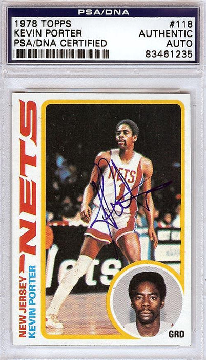Kevin Porter Autographed 1978 Topps Card #118 New Jersey Nets PSA/DNA #83461235 - RSA