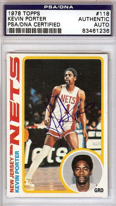 Kevin Porter Autographed 1978 Topps Card #118 New Jersey Nets PSA/DNA #83461236 - RSA