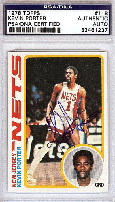 Kevin Porter Autographed 1978 Topps Card #118 New Jersey Nets PSA/DNA #83461237 - RSA
