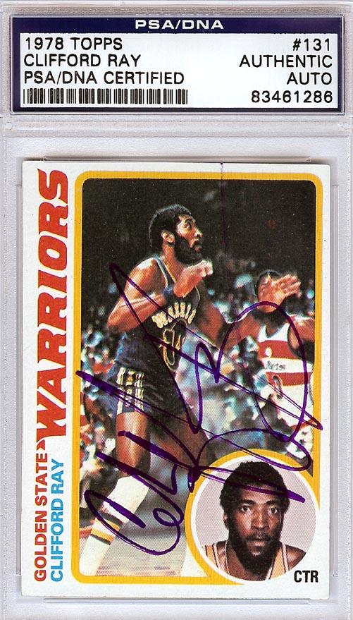 Clifford Ray Autographed 1978 Topps Card #131 Golden State Warriors PSA/DNA #83461286 - RSA