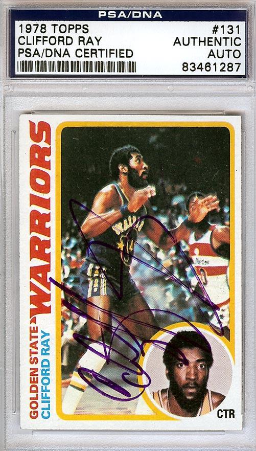 Clifford Ray Autographed 1978 Topps Card #131 Golden State Warriors PSA/DNA #83461287 - RSA