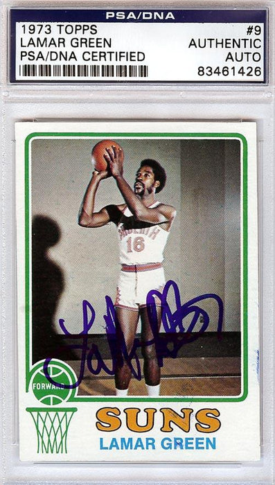 Lamar Green Autographed 1973 Topps Card #9 Phoenix Suns PSA/DNA #83461426 - RSA