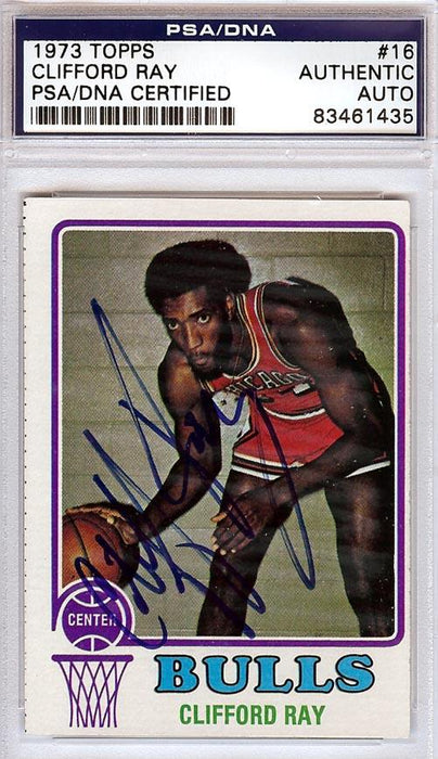 Clifford Ray Autographed 1973 Topps Card #16 Chicago Bulls PSA/DNA #83461435 - RSA