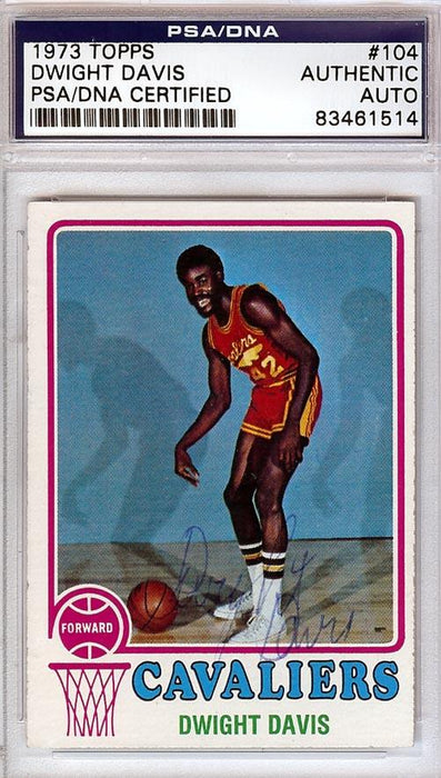 Dwight Davis Autographed 1973 Topps Card #104 Cleveland Cavaliers PSA/DNA #83461514 - RSA