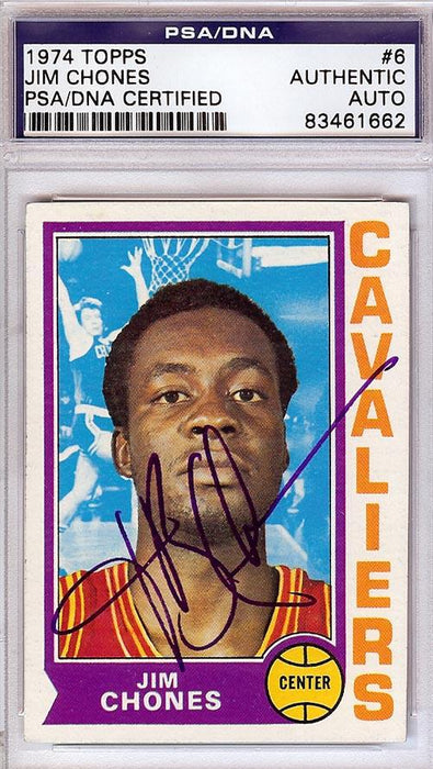 Jim Chones Autographed 1974 Topps Card #6 Cleveland Cavaliers PSA/DNA #83461662 - RSA