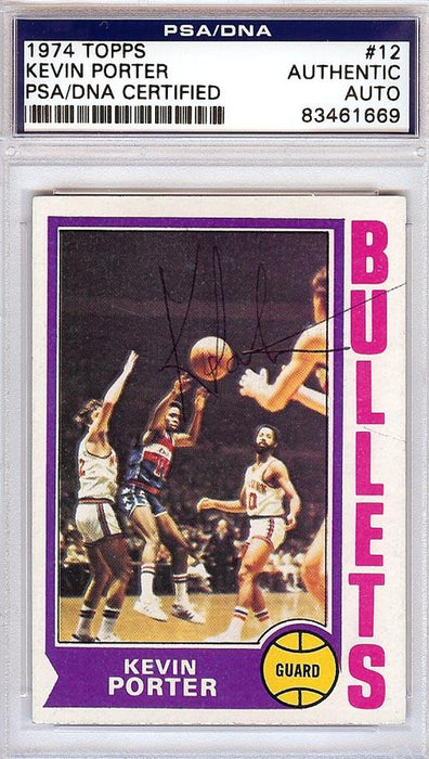 Kevin Porter Autographed 1974 Topps Card #12 Washington Bullets PSA/DNA #83461669 - RSA