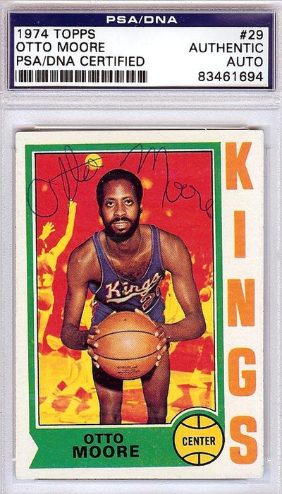 Otto Moore Autographed 1974 Topps Card #29 Kansas City Kings PSA/DNA #83461694 - RSA