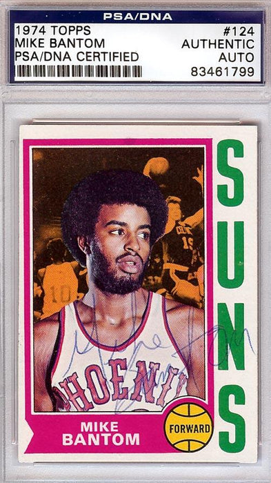 Mike Bantom Autographed 1974 Topps Card #124 Phoenix Suns PSA/DNA #83461799 - RSA