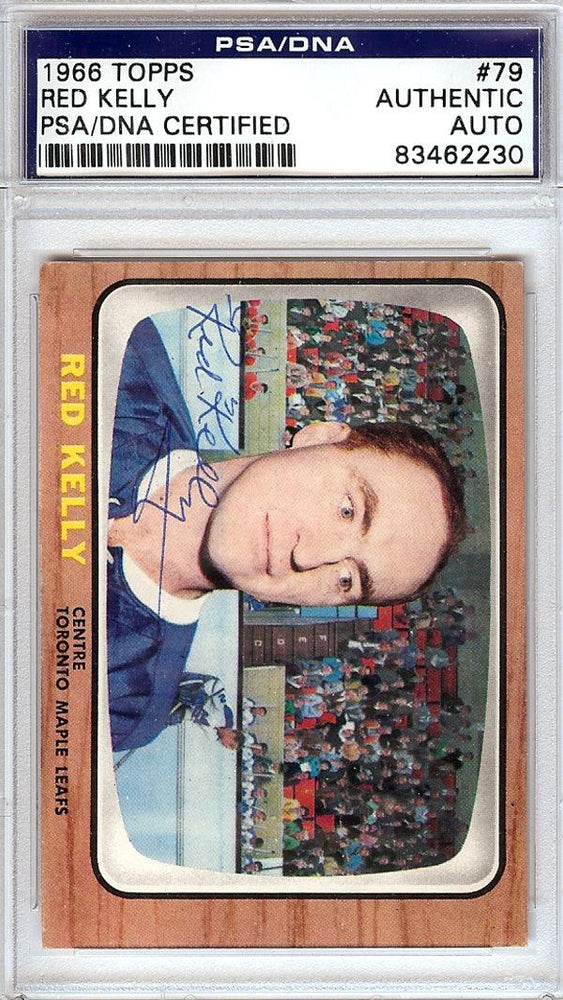 Red Kelly Autographed 1966 Topps Card #79 Toronto Maple Leafs PSA/DNA #83462230 - RSA