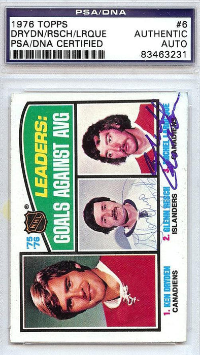Michel "Bunny" Larocque & Glenn Resch Autographed 1976 Topps Card #6 PSA/DNA #83463231 - RSA