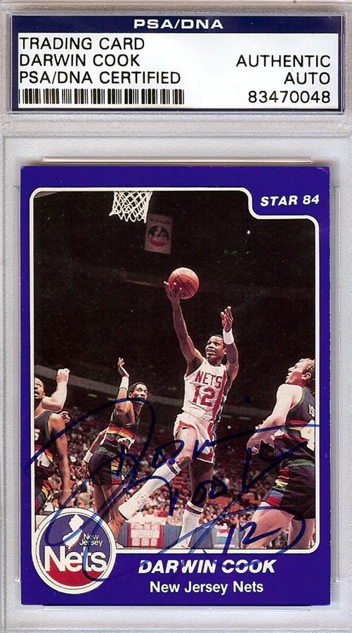 Darwin Cook Autographed 1984 Star Rookie Card #147 New Jersey Nets PSA/DNA #83470048 - RSA